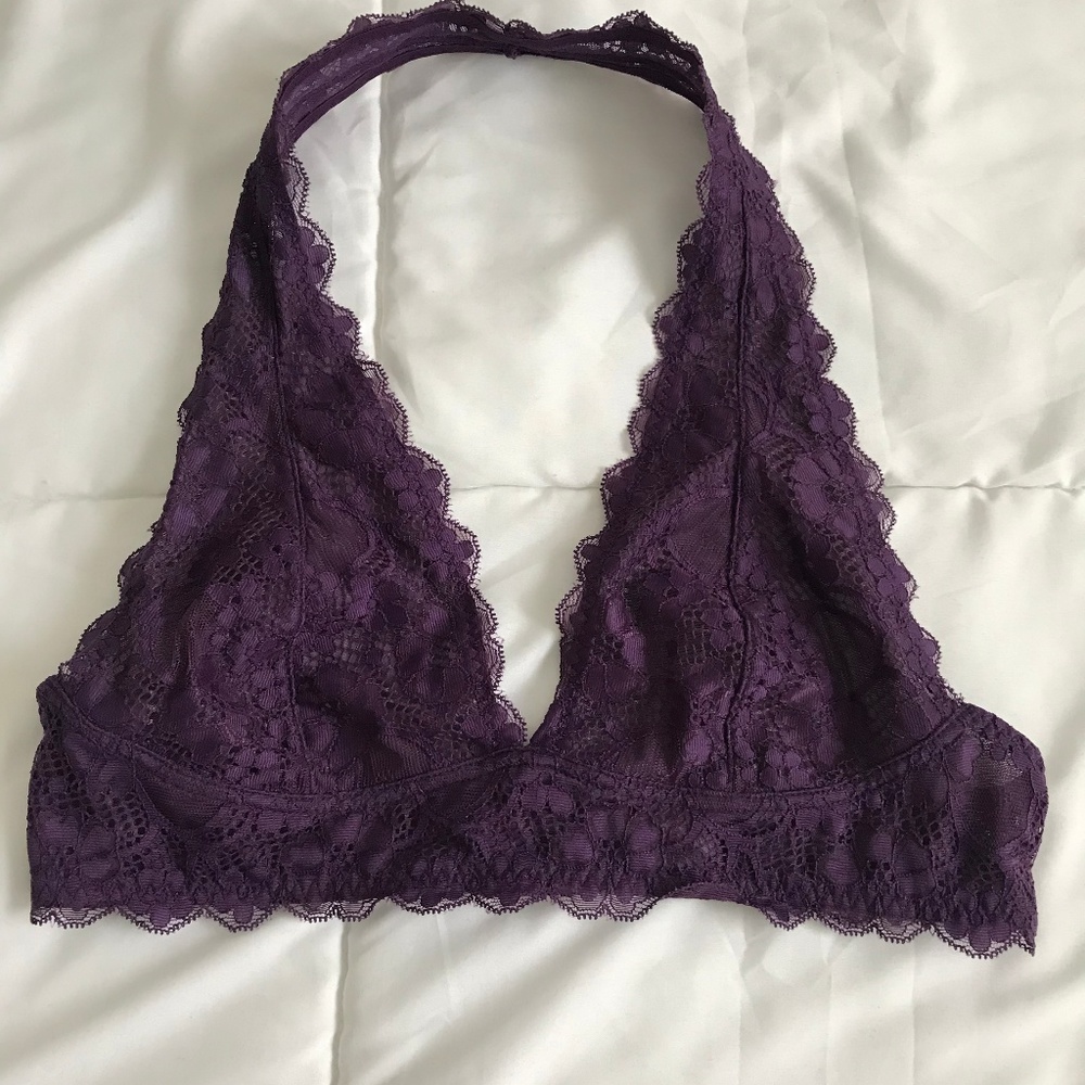 Galloon Lace Halter Bra